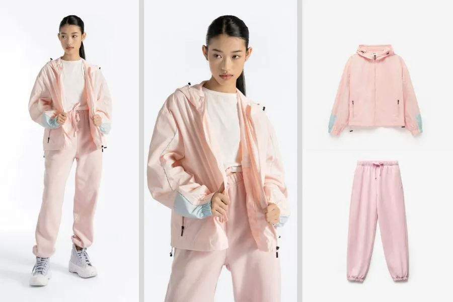 Sự kết hợp giữa quần jogger cùng áo khoác gió là một set đồ hoàn hảo mang vẻ đẹp năng động, tươi trẻ.