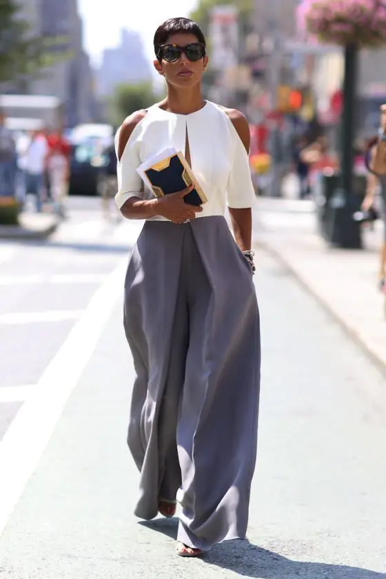 mẫu quần giả váy dài