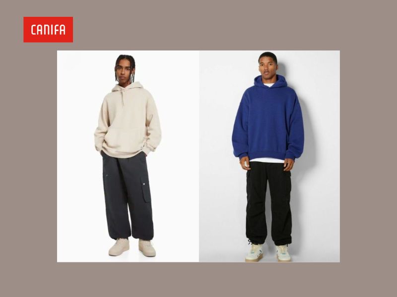 Áo hoodie cùng quần Parachute năng động, thoải mái