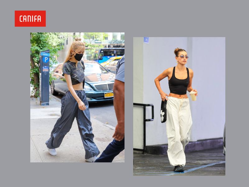 Quần Parachute phối croptop năng động và quyến rũ