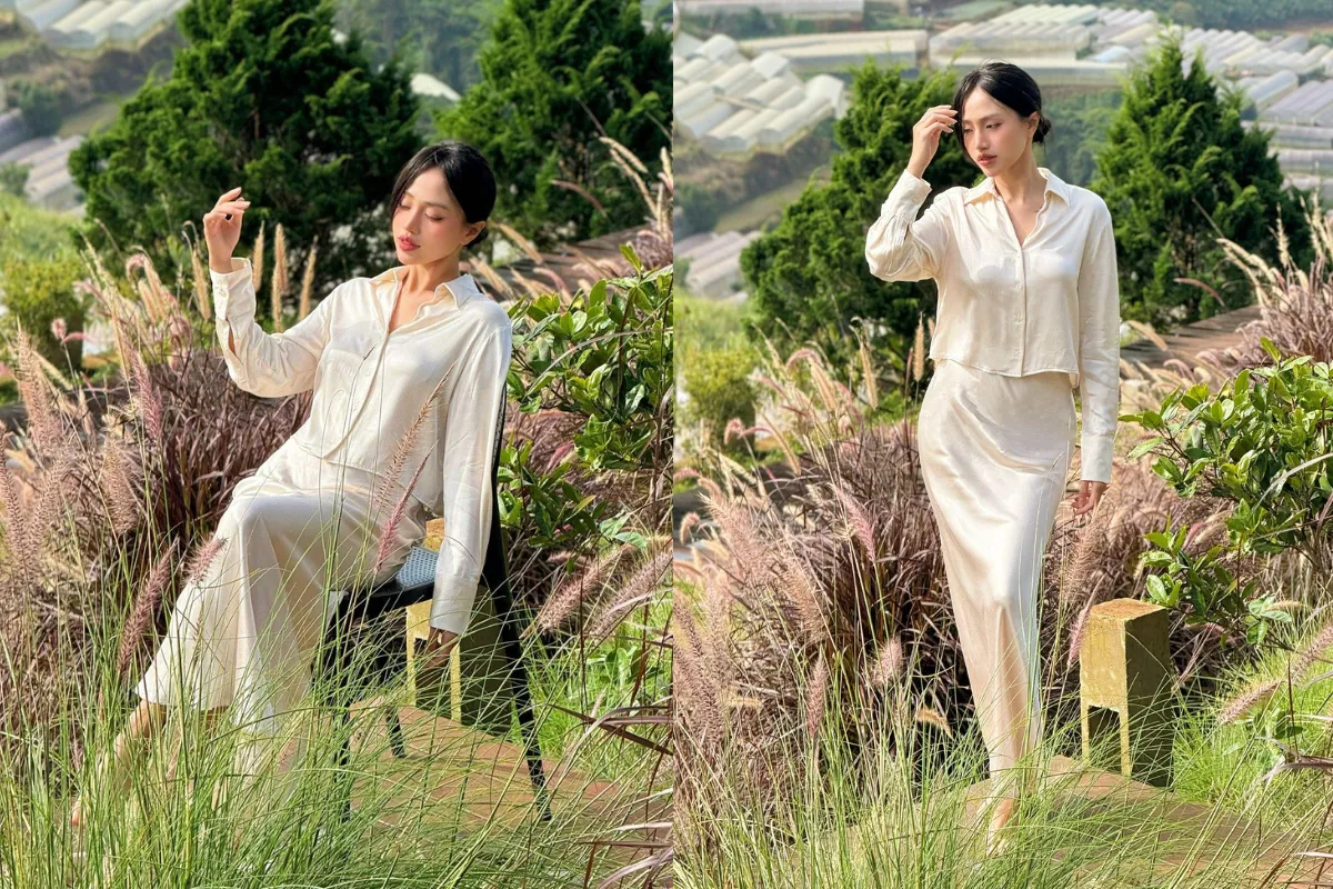 Set đồ màu trắng rất hợp với nữ mệnh Thủy