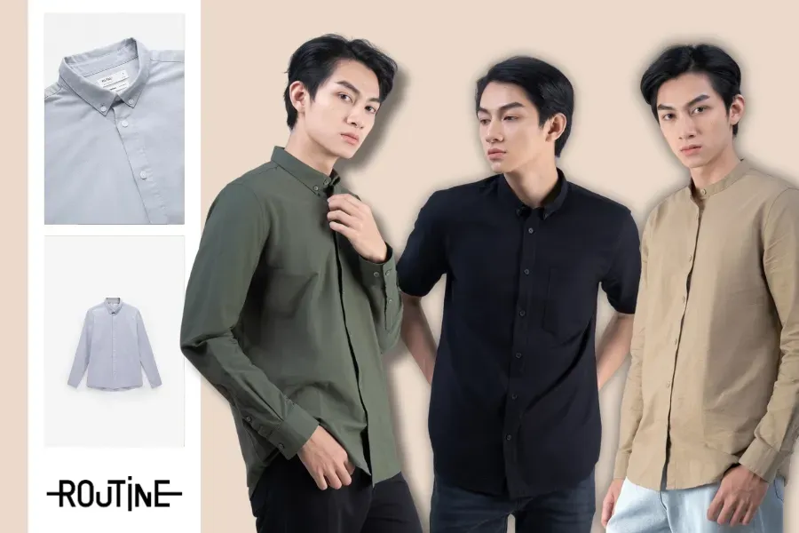 Sơ mi nam Routine với đầy đủ mọi phong cách và kiểu dáng