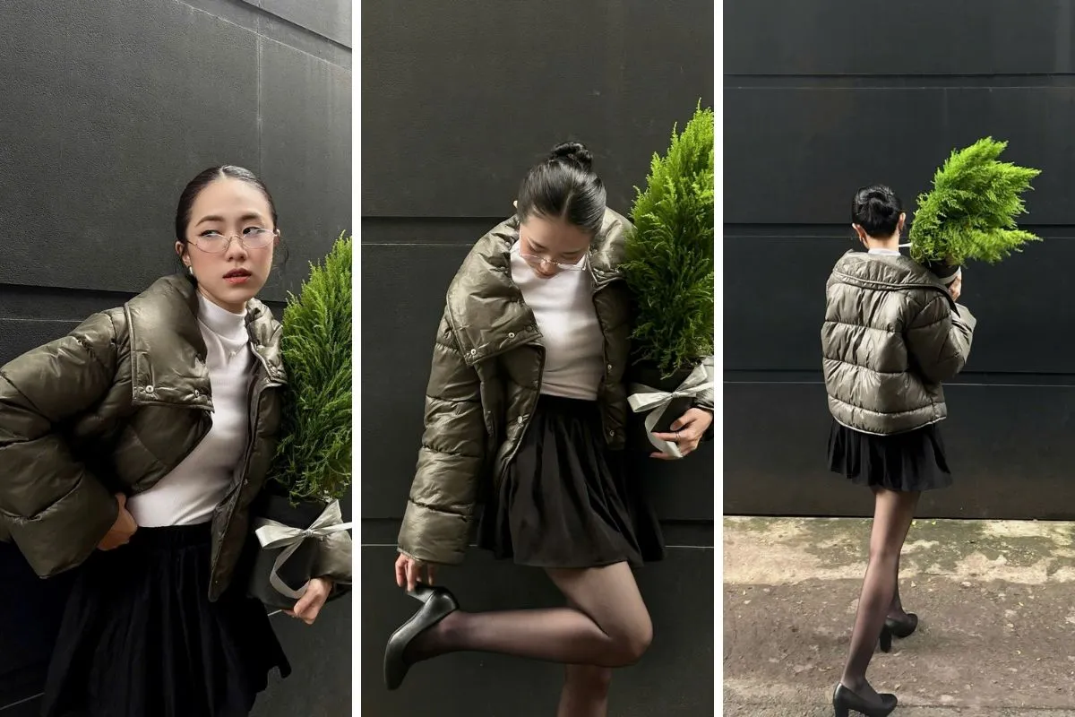 Tự tin đi chúc Tết với set đồ trắng đen thời thượng và năng động