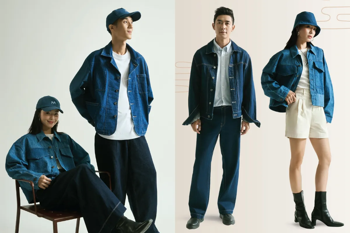 Trang phục outfit đôi denim xanh dương rất phù hợp với người mệnh Thủy nhờ vào sắc xanh lạnh mát mẻ
