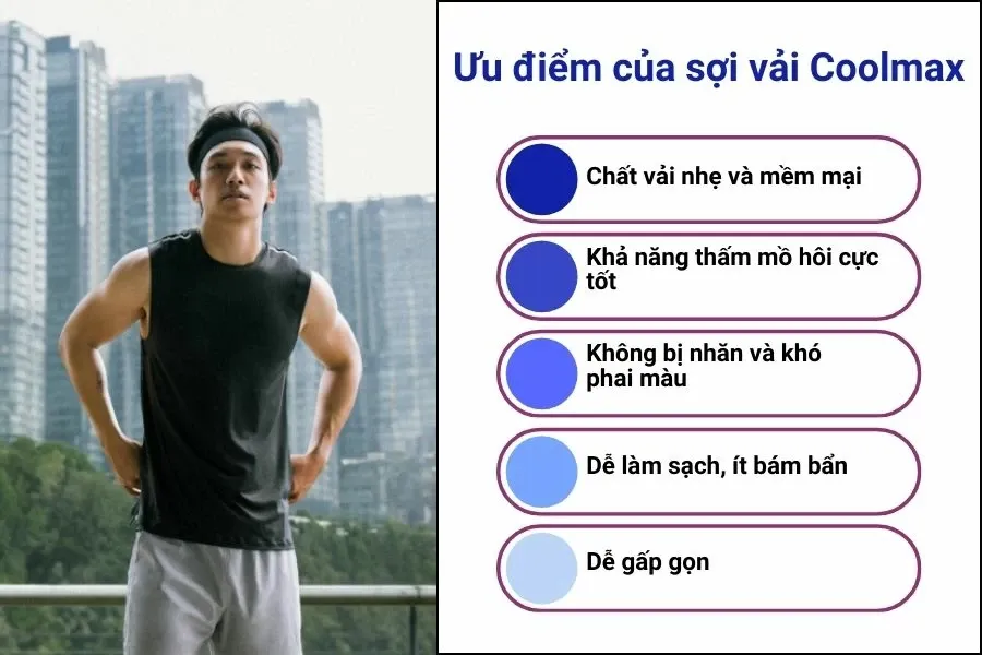 Ưu điểm của sợi vải Coolmax trong ngành thời trang